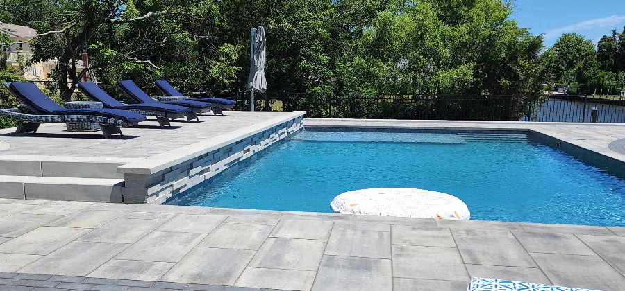 Techo-bloc blu grande paver pool patio